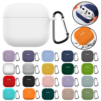 For AirPods 4 Silicone Earphone Protective Case with Hook(White) - For AirPods 4 by buy2fix | Online Shopping UK | buy2fix