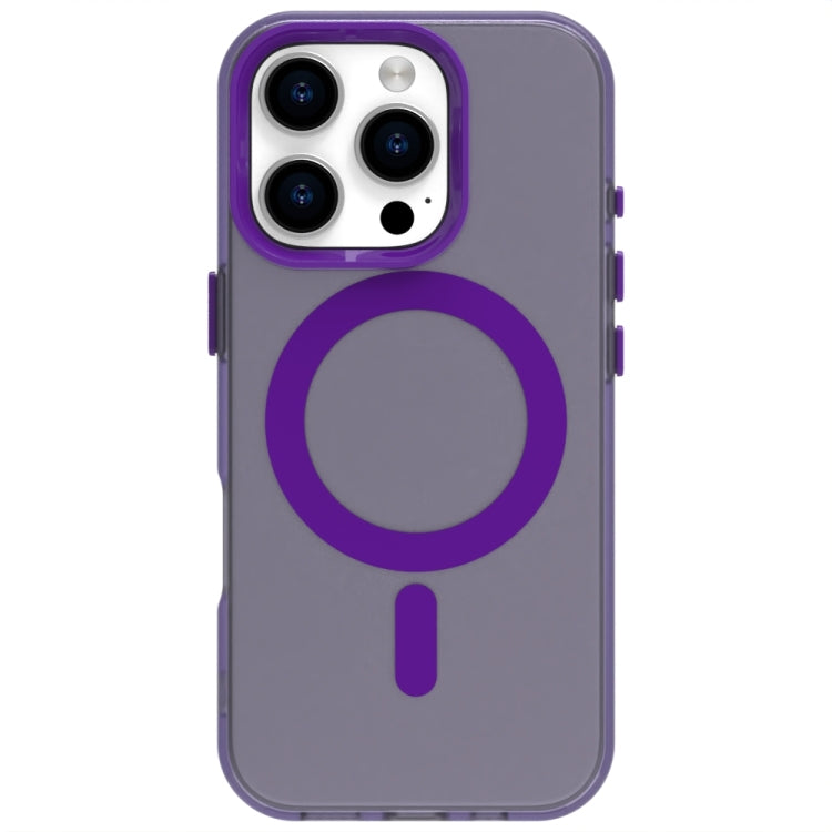 For iPhone 16 Pro Candy Magsafe PC Hybrid TPU Phone Case(Purple) - iPhone 16 Pro Cases by buy2fix | Online Shopping UK | buy2fix