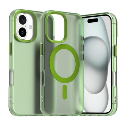 For iPhone 16 Plus Candy Magsafe PC Hybrid TPU Phone Case(Green) - iPhone 16 Plus Cases by buy2fix | Online Shopping UK | buy2fix