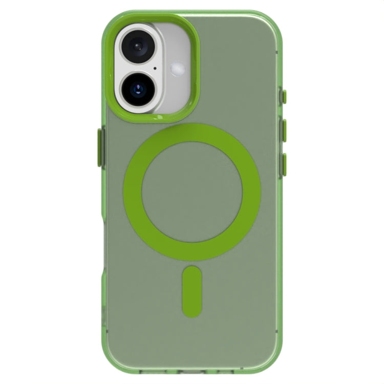 For iPhone 16 Candy Magsafe PC Hybrid TPU Phone Case(Green) - iPhone 16 Cases by buy2fix | Online Shopping UK | buy2fix