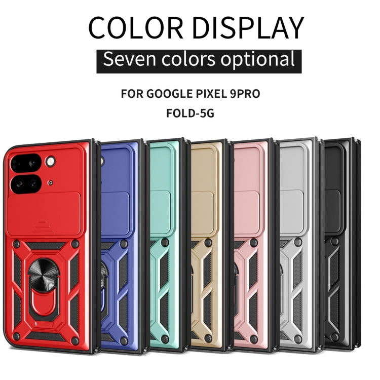 For Google Pixel 9 Pro Fold Sliding Camera Cover Design TPU+PC Phone Case(Gold) - Google Cases by buy2fix | Online Shopping UK | buy2fix