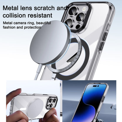 For iPhone 16 Airbag PC Hybrid TPU Magsafe Phone Case(Clear Silver) - iPhone 16 Cases by buy2fix | Online Shopping UK | buy2fix