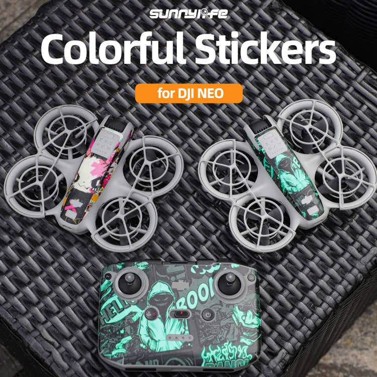 For DJI Neo Drone Body Remote Control Protective Sticker(Dark Camo) - Stickers by Sunnylife | Online Shopping UK | buy2fix