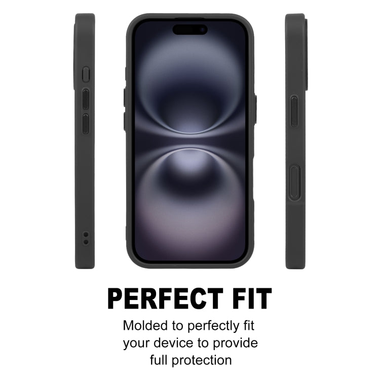 For iPhone 16 Plus GEBEI Skin Feel MagSafe Magnetic Phone Case(Black) - iPhone 16 Plus Cases by GEBEI | Online Shopping UK | buy2fix