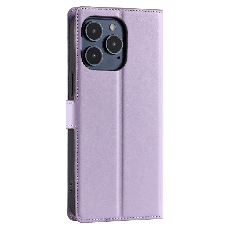 For iPhone 16 Pro Voltage Ultra-thin Dot Leather Phone Case(Purple) - iPhone 16 Pro Cases by buy2fix | Online Shopping UK | buy2fix