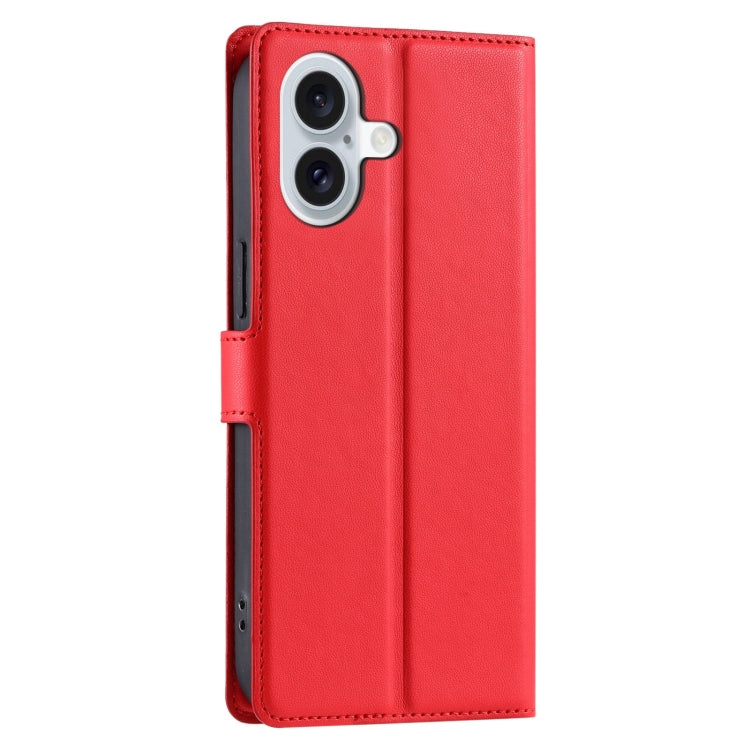 For iPhone 16 Plus Voltage Ultra-thin Dot Leather Phone Case(Red) - iPhone 16 Plus Cases by buy2fix | Online Shopping UK | buy2fix