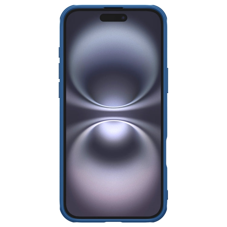 For iPhone 16 NILLKIN Frosted Shield Pro PC + TPU Phone Case(Blue) - iPhone 16 Cases by NILLKIN | Online Shopping UK | buy2fix