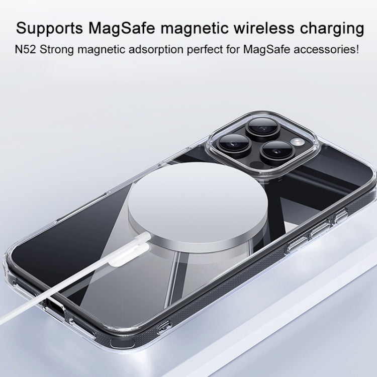 For iPhone 16 TGVIS LEN Series MagSafe Magnetic Phone Case(Transparent) - iPhone 16 Cases by TGVIS | Online Shopping UK | buy2fix