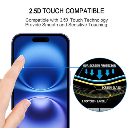 For iPhone 16 Full Glue Screen Tempered Glass Film - iPhone 16 Tempered Glass by buy2fix | Online Shopping UK | buy2fix