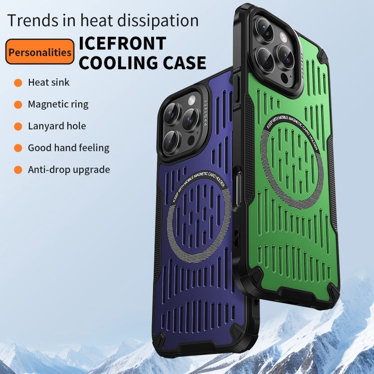 For iPhone 16 Pro Ice Front Cooling MagSafe Magnetic Phone Case(Sierra Blue) - iPhone 16 Pro Cases by buy2fix | Online Shopping UK | buy2fix