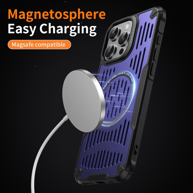 For iPhone 16 Ice Front Cooling MagSafe Magnetic Phone Case(Black) - iPhone 16 Cases by buy2fix | Online Shopping UK | buy2fix