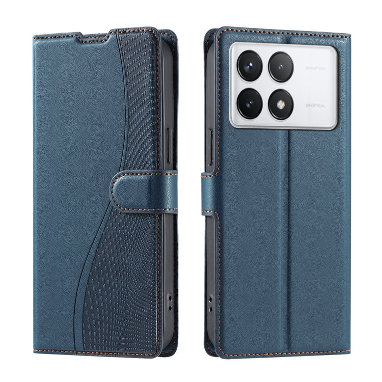 For Redmi K70 Voltage Ultra-thin Dot Leather Phone Case(Blue) - K70 Cases by buy2fix | Online Shopping UK | buy2fix