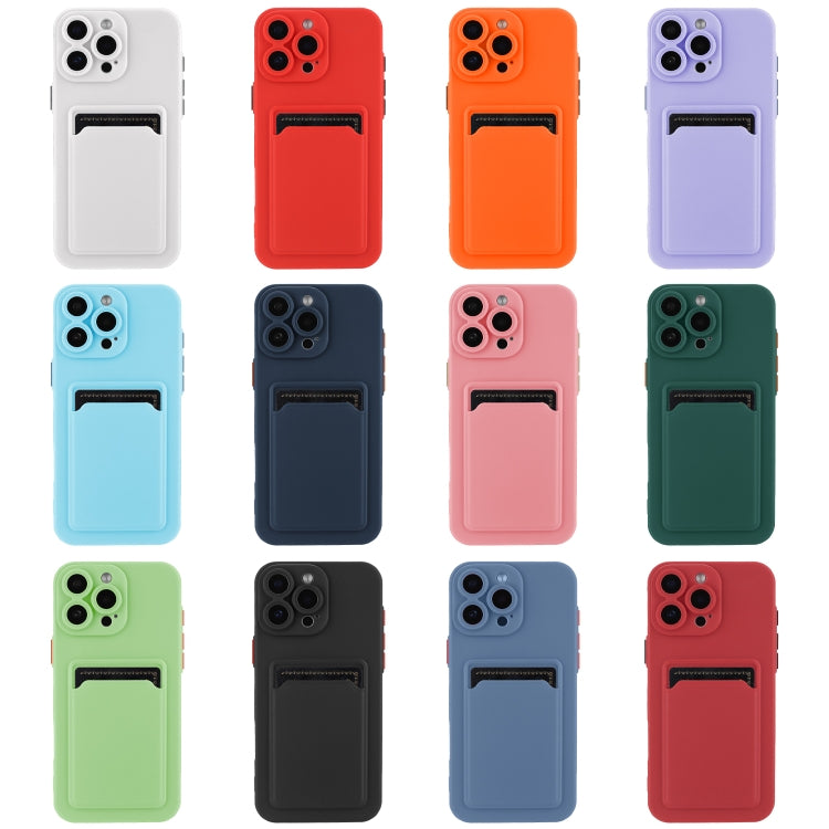 For iPhone 16 Pro Skin Feel Card Contrast Color Button TPU Phone Case(Orange) - iPhone 16 Pro Cases by buy2fix | Online Shopping UK | buy2fix