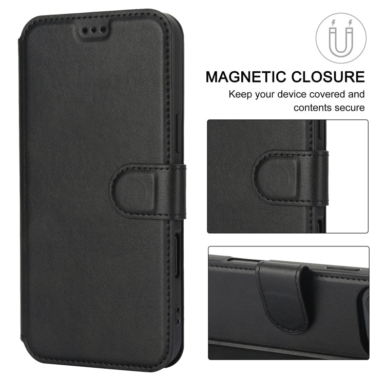 For iPhone 16 Pro Max Shockproof PU + TPU Leather Phone Case(Black) - iPhone 16 Pro Max Cases by buy2fix | Online Shopping UK | buy2fix