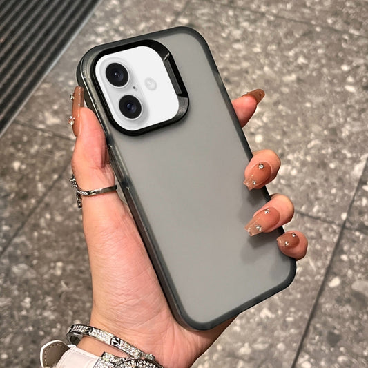 For iPhone 16 Frosted Shockproof TPU Phone Case(Transparent Grey) - iPhone 16 Cases by buy2fix | Online Shopping UK | buy2fix