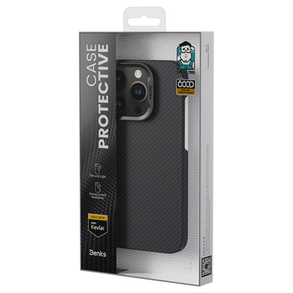 For iPhone 16 Pro Max Benks Classic Kevlar 600D Fiber MagSafe Phone Case(Black) - iPhone 16 Pro Max Cases by Benks | Online Shopping UK | buy2fix