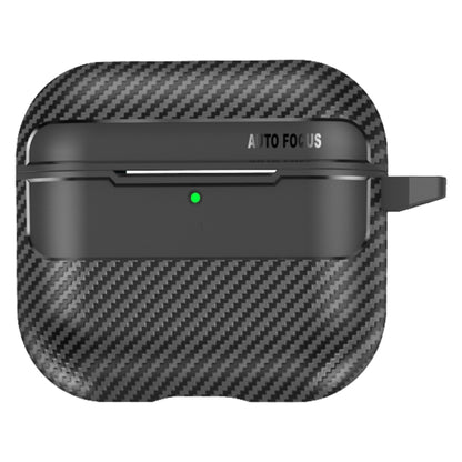 For AirPods 4 Carbon Fiber Texture Bluetooth Earphone Protective Case(Black) - For AirPods 4 by buy2fix | Online Shopping UK | buy2fix