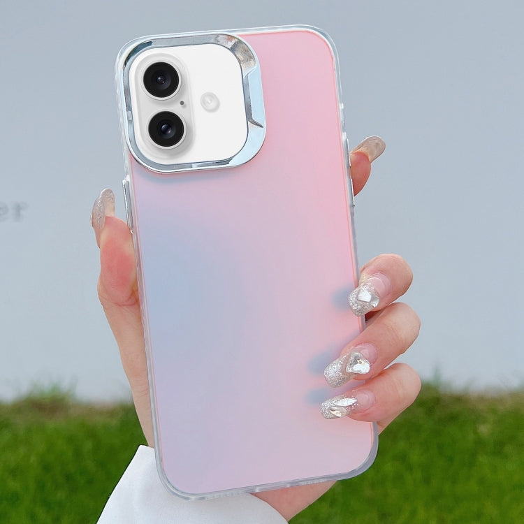 For iPhone 16 Plus Color Plating Discoloration PC Phone Case(Cyan Grey) - iPhone 16 Plus Cases by buy2fix | Online Shopping UK | buy2fix