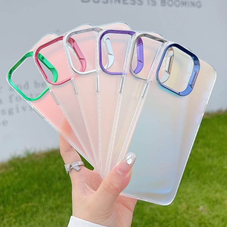 For iPhone 16 Color Plating Discoloration PC Phone Case(Cyan Grey) - iPhone 16 Cases by buy2fix | Online Shopping UK | buy2fix