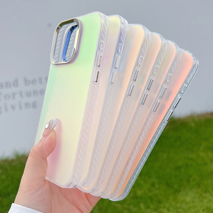 For iPhone 16 Plus Color Plating Discoloration PC Phone Case(Cyan Grey) - iPhone 16 Plus Cases by buy2fix | Online Shopping UK | buy2fix