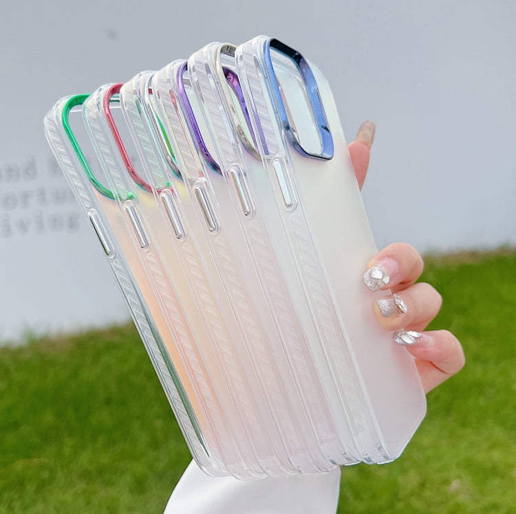 For iPhone 16 Color Plating Discoloration PC Phone Case(Cyan Grey) - iPhone 16 Cases by buy2fix | Online Shopping UK | buy2fix