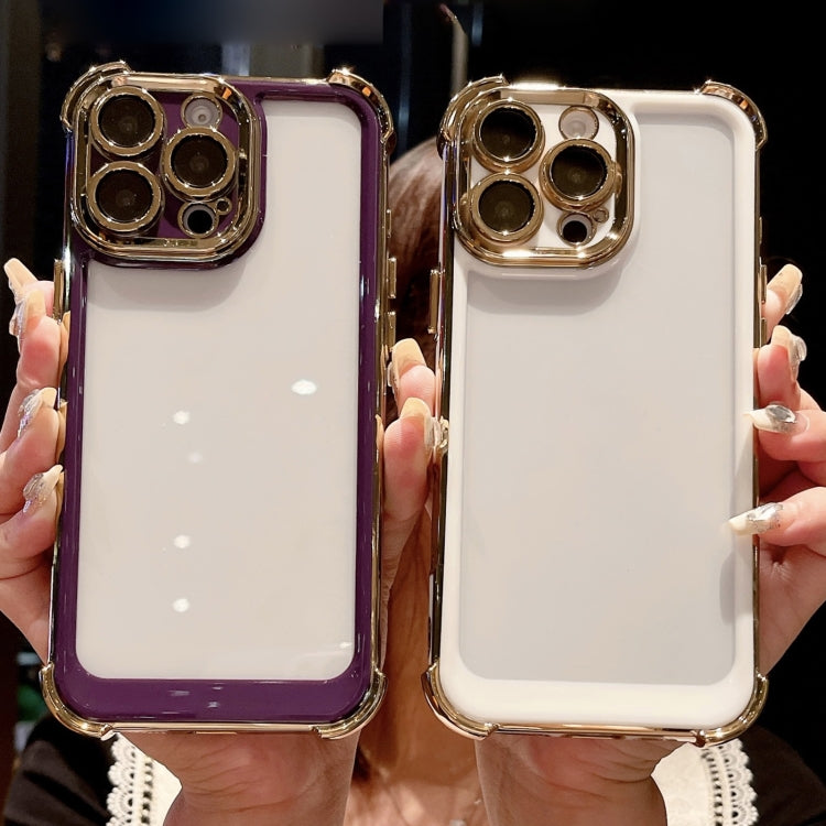 For iPhone 16 Dual-color Plating Space PC Hybrid TPU Phone Case(Purple) - iPhone 16 Cases by buy2fix | Online Shopping UK | buy2fix