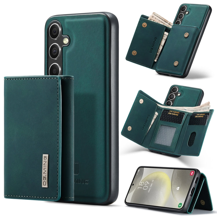 For Samsung Galaxy S24 FE 5G DG.MING M1 Series 3-Fold Multi Card Wallet + Magnetic Phone Case(Green) - Galaxy S24 FE 5G Cases by DG.MING | Online Shopping UK | buy2fix