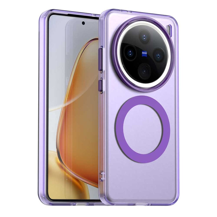 For vivo X200 Candy Magsafe PC Hybrid TPU Phone Case(Purple) - X200 Cases by buy2fix | Online Shopping UK | buy2fix