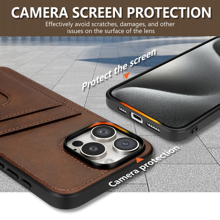 For iPhone 16 Pro AZNS K1 Series Card Slot Business Phone Case(Brown) - iPhone 16 Pro Cases by AZNS | Online Shopping UK | buy2fix