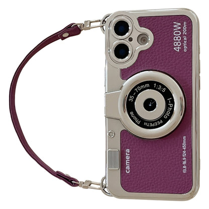 For iPhone 16 Camera Style Phone Case(Purple) - iPhone 16 Cases by buy2fix | Online Shopping UK | buy2fix