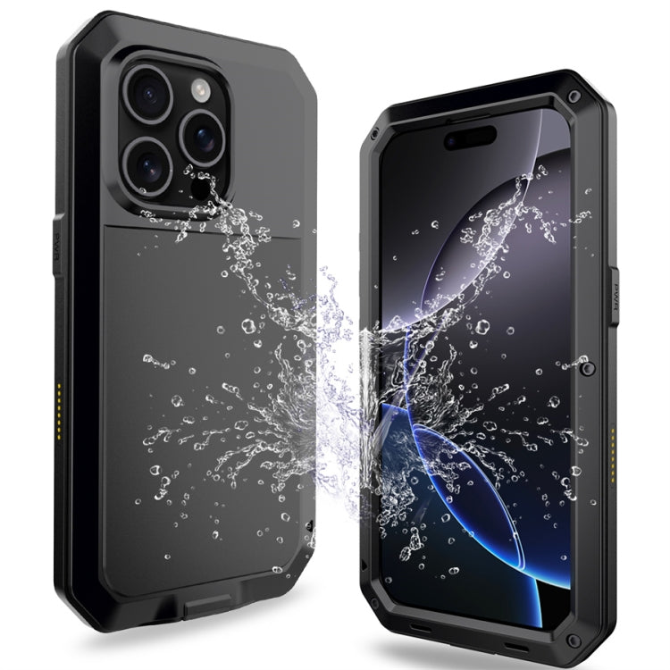 For iPhone 16 Pro Shockproof IP54 Life Waterproof Phone Case(Black) - iPhone 16 Pro Cases by buy2fix | Online Shopping UK | buy2fix