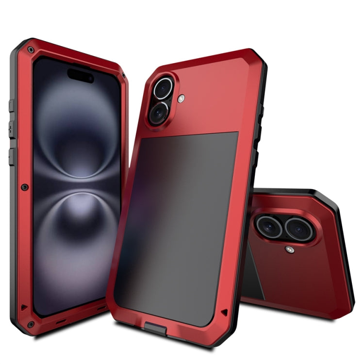 For iPhone 16 Shockproof IP54 Life Waterproof Phone Case(Red) - iPhone 16 Cases by buy2fix | Online Shopping UK | buy2fix