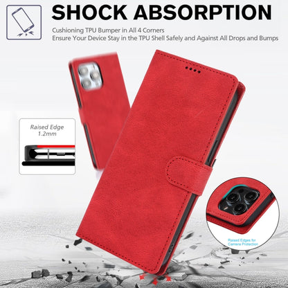 For iPhone 16 Pro Fantasy Skin-feel Calfskin Texture Leather Phone Case(Red) - iPhone 16 Pro Cases by buy2fix | Online Shopping UK | buy2fix