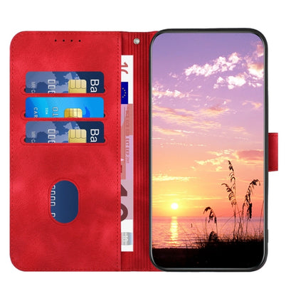 For Samsung Galaxy S25+ 5G YX0060 Elephant Head Embossed Phone Leather Case with Lanyard(Red) - Galaxy S25+ 5G Cases by buy2fix | Online Shopping UK | buy2fix