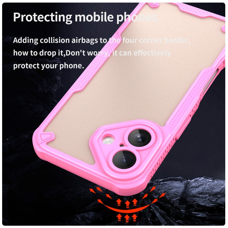 For iPhone 16 Armor Glaze PC Hybrid TPU Phone Case(Pink) - iPhone 16 Cases by buy2fix | Online Shopping UK | buy2fix