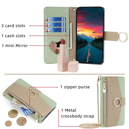 For iPhone 16 Pro Crossbody Litchi Texture Leather Phone Case(Green) - iPhone 16 Pro Cases by buy2fix | Online Shopping UK | buy2fix