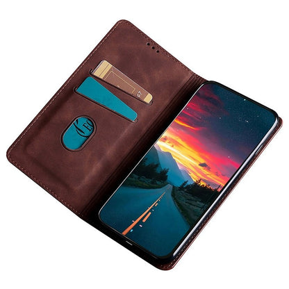 For iPhone 16 Plus Skin Feel Magnetic Leather Phone Case(Dark Brown) - iPhone 16 Plus Cases by buy2fix | Online Shopping UK | buy2fix