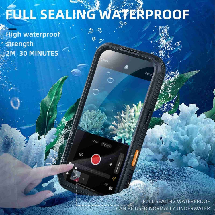 For iPhone 16 Pro RedPepper IP68 Waterproof Triple-proof MagSafe Phone Case(Black) - iPhone 16 Pro Cases by RedPepper | Online Shopping UK | buy2fix