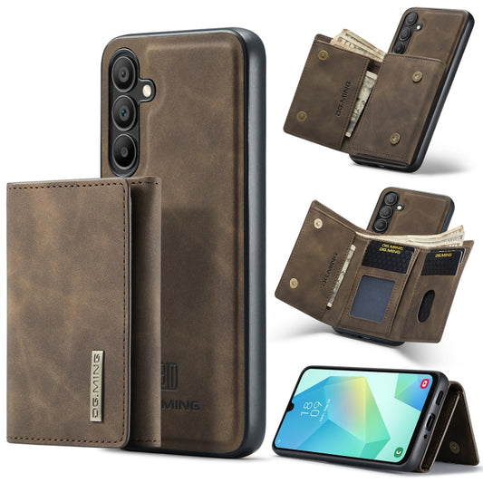 For Samsung Galaxy A16 5G DG.MING M1 Series 3-Fold Multi Card Wallet + Magnetic Phone Case(Coffee) - Galaxy Phone Cases by DG.MING | Online Shopping UK | buy2fix