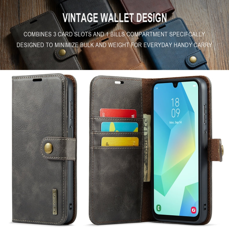 For Samsung Galaxy A16 5G DG.MING Crazy Horse Texture Detachable Magnetic Leather Case(Grey) - Galaxy Phone Cases by DG.MING | Online Shopping UK | buy2fix