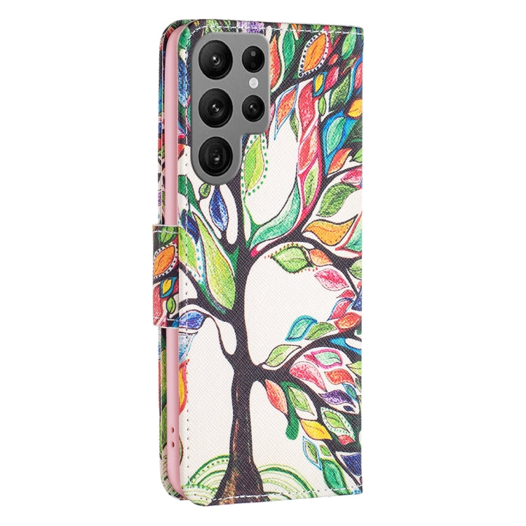 For Samsung Galaxy S25 Ultra 5G Colored Drawing Pattern Leather Phone Case(Tree Life) - Galaxy S25 Ultra 5G Cases by buy2fix | Online Shopping UK | buy2fix