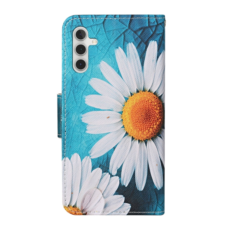 For Samsung Galaxy S25+ 5G Colored Drawing Pattern Leather Phone Case(Chrysanthemum) - Galaxy S25+ 5G Cases by buy2fix | Online Shopping UK | buy2fix