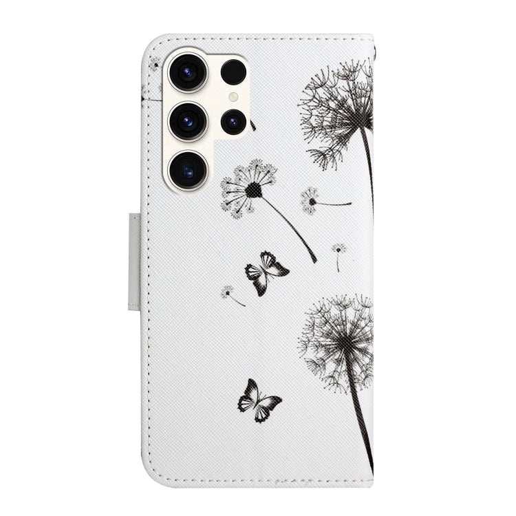 For Samsung Galaxy S25 Ultra 5G Colored Drawing Pattern Leather Phone Case(Dandelion) - Galaxy S25 Ultra 5G Cases by buy2fix | Online Shopping UK | buy2fix