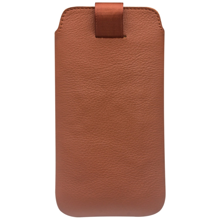 For iPhone XS Max QIALINO Nappa Texture Top-grain Leather Liner Bag with Card Slots(Brown) - More iPhone Cases by QIALINO | Online Shopping UK | buy2fix