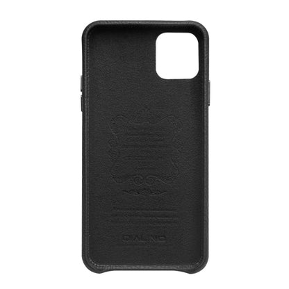 For iPhone 11 Pro QIALINO Shockproof Top-grain Leather Protective Case(Black) - iPhone 11 Pro Cases by QIALINO | Online Shopping UK | buy2fix