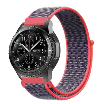 For Samsung Galaxy Watch 46mm Nylon Braided Watch Band(Electric Pink) - Watch Bands by buy2fix | Online Shopping UK | buy2fix