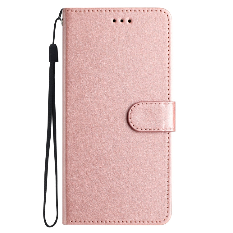 For Samsung Galaxy S25 5G Silk Texture Horizontal Flip Leather Phone Case(Rose Gold) - Galaxy S25 5G Cases by buy2fix | Online Shopping UK | buy2fix