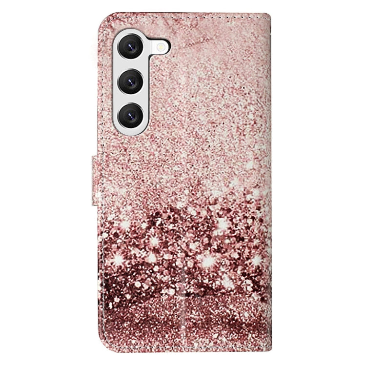 For Samsung Galaxy S25+ 5G Colored Drawing Marble Pattern Leather Phone Case(Rose Gold) - Galaxy S25+ 5G Cases by buy2fix | Online Shopping UK | buy2fix