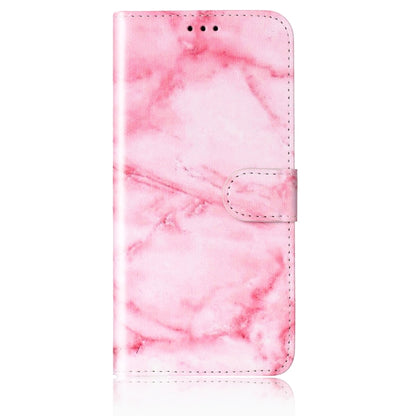 For Samsung Galaxy S25+ 5G Colored Drawing Marble Pattern Leather Phone Case(Pink Marble) - Galaxy S25+ 5G Cases by buy2fix | Online Shopping UK | buy2fix