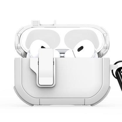 For AirPods Pro 2 DUX DUCIS PECP Series Split Earphone Case with Hook(White) - For AirPods Pro 2 by DUX DUCIS | Online Shopping UK | buy2fix